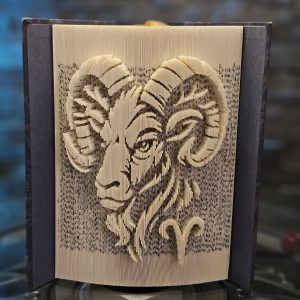 Sculpture de livre - collection zodiaque - Bélier