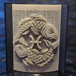 Sculpture de livre - collection zodiaque - Poissons