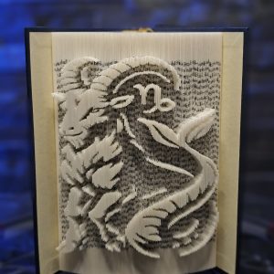 Sculpture de livre - collection zodiaque - Capricorne