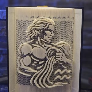 Sculpture de livre - collection zodiaque - Verseau